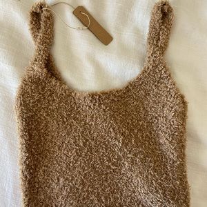 BRAND NEW WITH TAGS SKIMS COZY KNIT TANK IN CARMEL SIZE XXS/XS